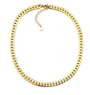 ​Welch Altın Kaplama Çelik Cuban Kolye