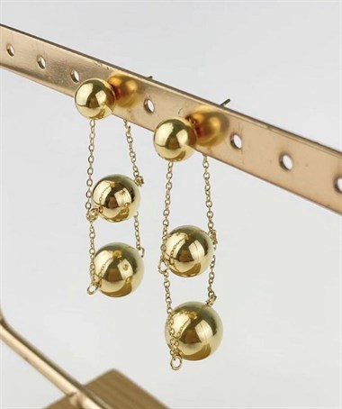 ​Welch Gold Steel Chain Earrings
