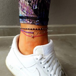 Welch Hematite Silver Anklet
