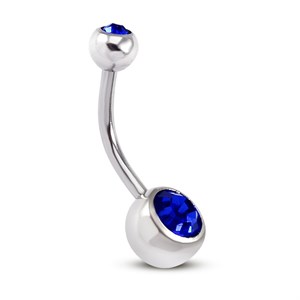​Welch Womens Steel Belly Model Blue Stone Piercing