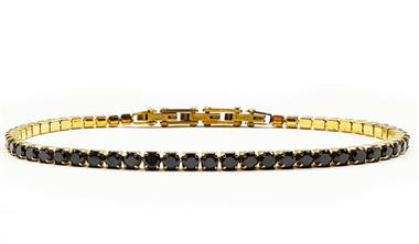 ​​Welch Milano Çelik Siyah Taşlı Su Yolu Bileklik