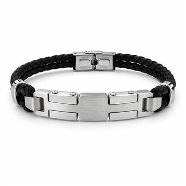 ​​Welch Siyah Deri Çelik Erkek Bileklik ​​Welch Siyah Deri Çelik Erkek Bileklik ve Deri Bileklik Modelleri - WELCH 