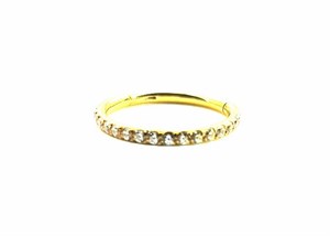 ​​​​​​​​Welch Titanium Stone Hoop Nose Stud Piercing