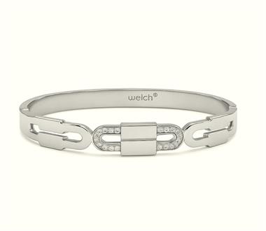 Welch Taşlı Kelepçe Çelik Bileklik