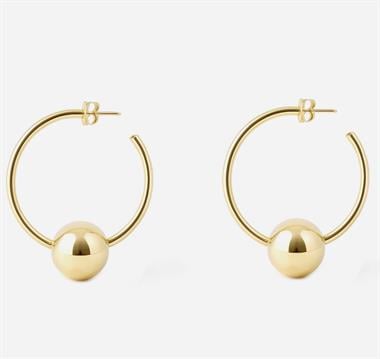 ​​​​​​​​​​​​​​Welch Altın Kaplama Yarım Halka Çelik Top Küpe