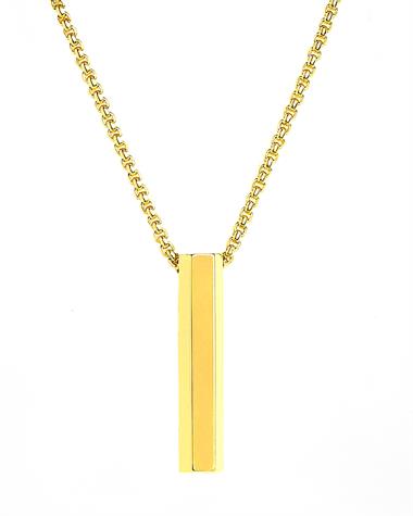 Welch Çelik Altın Kaplama Erkek Çubuk Kolye