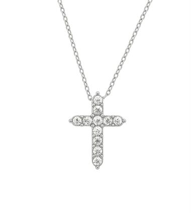 Welch Çelik Taşlı Haç Kolye