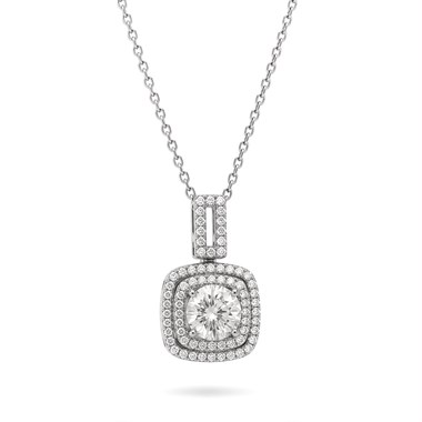 925 Ayar Gümüş .0.5 Karat Moissanite Taşlı Tektaş Kolye