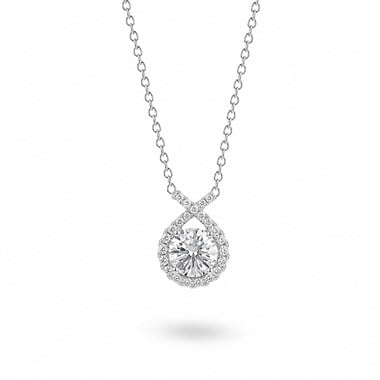 925 Ayar Gümüş 1 Karat Moissanite Taşlı Tektaş Kolye