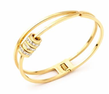 Welch Gold Stone Ring Womens Steel Bracelet
