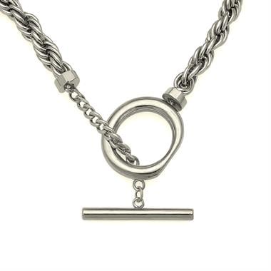 Welch Çelik Uzun Halka Kilit Burma Kolye