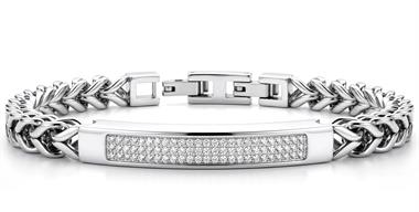 Welch Taşlı Zincir Kadın Çelik Bileklik