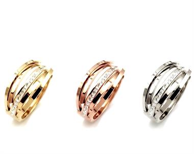 Welch Gold Steel Stone Ring
