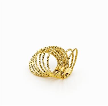 Welch Çoklu Halka Altın Kaplama Çelik Yüzük