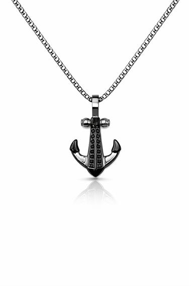 Welch Çelik Taşlı Çapa Kolye