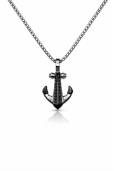 Welch Çelik Taşlı Çapa Kolye