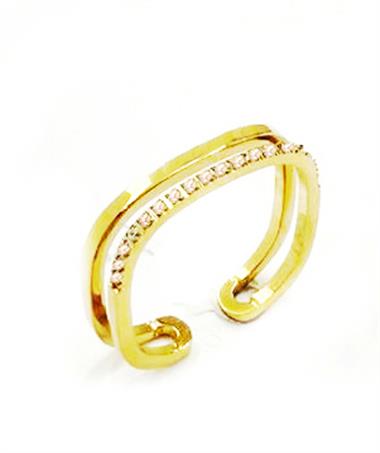 Welch Gold Çelik Tasarım Kare Yüzük