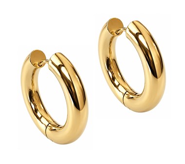 ​​​​​​​​​​​​​​Welch Gold Kaplama Çelik Halka Küpe 