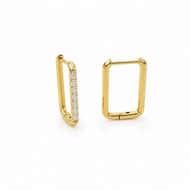 ​​​​​​​​​​​​​​Welch Gold Taşlı Kare Çelik Küpe  Kadın Çelik Taşlı Kare Küpe Modelleri ve Çelik Küpe Fiyatları - WELCH 