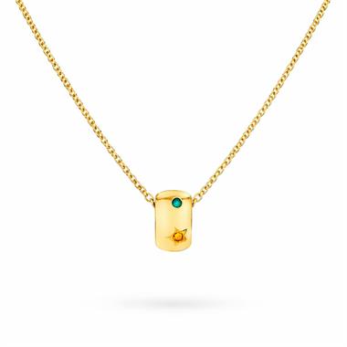 Welch Çelik Minimal Taşlı Top Kolye