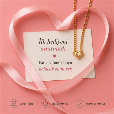 ​​​Welch Çelik Zincir Kalpli Kolye