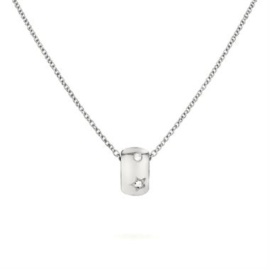 Welch Çelik Minimal Taşlı Top Kolye