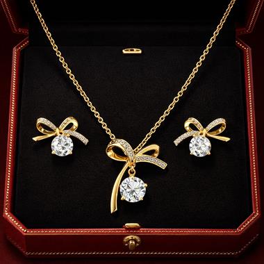 Welch Milano 925 Ayar Kararmaz Gümüş Kolye Küpe Set