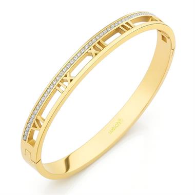 Welch Gold Taşlı Roma Rakamlı Çelik Bileklik