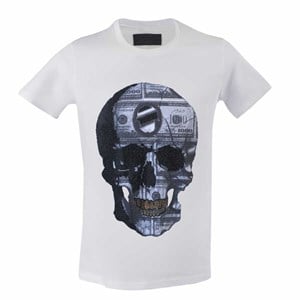 U-1945 Mc Element Stone Usd Dollar Skull T-Shirt