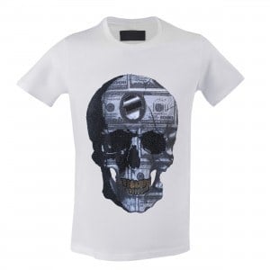 U-1945 Mc Element Stone Usd Dollar Skull T-Shirt