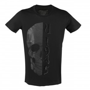 U-1945 Mc Element Stone Half Skull T-Shirt