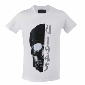 U-1945 Mc Element Stone Half Skull T-Shirt