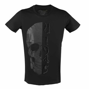 U-1945 Mc Element Stone Half Skull T-Shirt