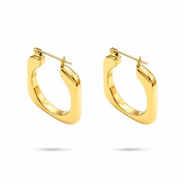 Welch Gold Çelik Kare Halka Küpe