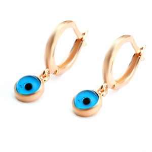 Welch 925 Sterling Silver Dangle Evil Eye Bead Earrings