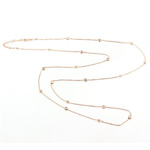 Welch 925 Sterling Silver Long Chain Stone Necklace