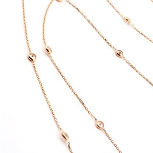 Welch 925 Sterling Silver Long Chain Stone Necklace