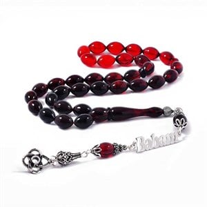 Welch 925 AYAR KİŞİYE ÖZEL GÜMÜŞ PÜSKÜLLÜ SIKMA KEHRİBAR TESBİH