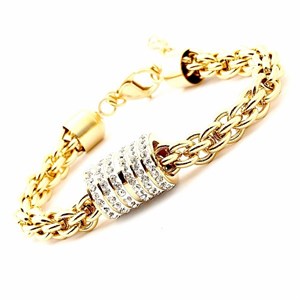 Welch Gold Model Stone Chain Steel Bracelet