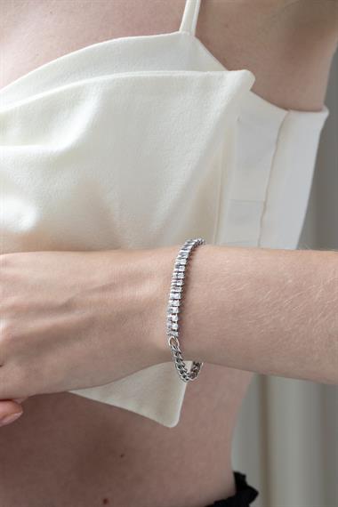 Welch Baget Taşlı Çelik Bileklik