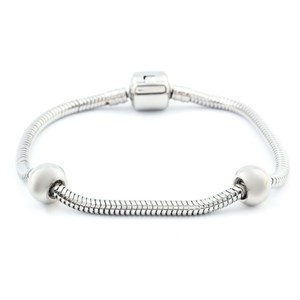 Welch White Steel Charm Bracelet