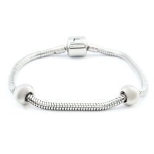 Welch White Steel Charm Bracelet