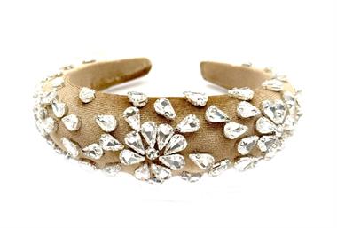 Welch Bijoux Kristal Taşlı Kahverengi Taç