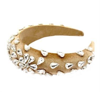 Welch Bijoux Kristal Taşlı Kahverengi Taç