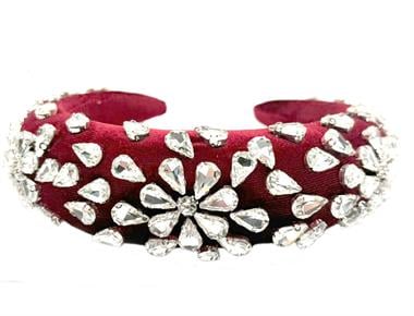 Welch Bijoux Kristal Taşlı Kırmızı Taç