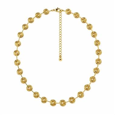 Welch Burgu Detaylı Çelik Kolye – Gold Kaplama