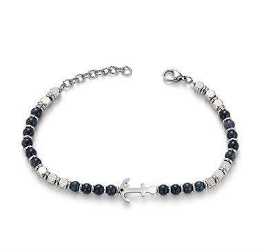 ​​Welch Çelik Çapalı Mavi Boncuk Bileklik Welch Çelik Çapalı Mavi Boncuk Bileklik - WELCH 