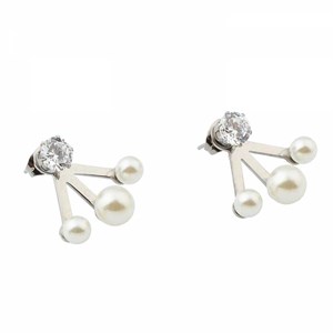 Welch Steel Pearl Earrings