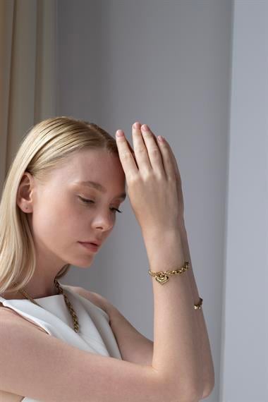 Welch Çelik Kalpli Bileklik