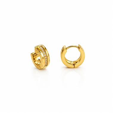 ​​​​​​​​​​​​​​Welch Gold Kaplama Çelik Taşlı Küçük Halka Küpe  Welch Çelik Küçük Halka Küpe ve Unisex Halka Küpe Modelleri | WELCH 